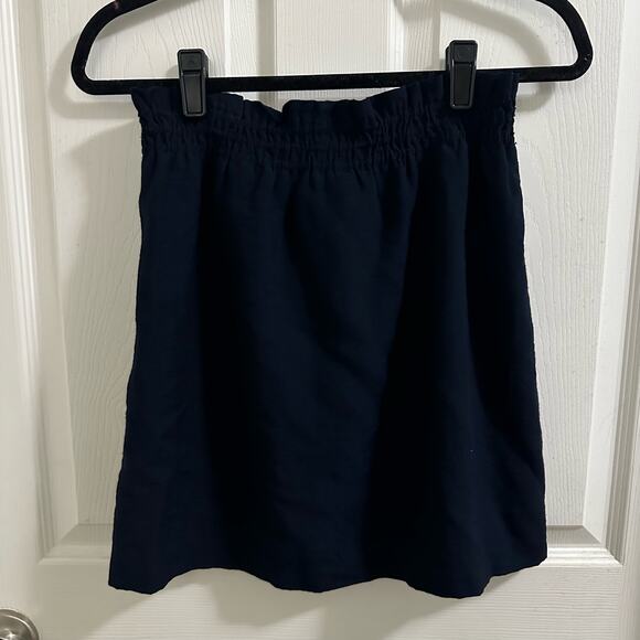 💥J. Crew Navy Blue Pull-on Mini Skirt Women’s 6 elastic waist preppy classic - Picture 3 of 7